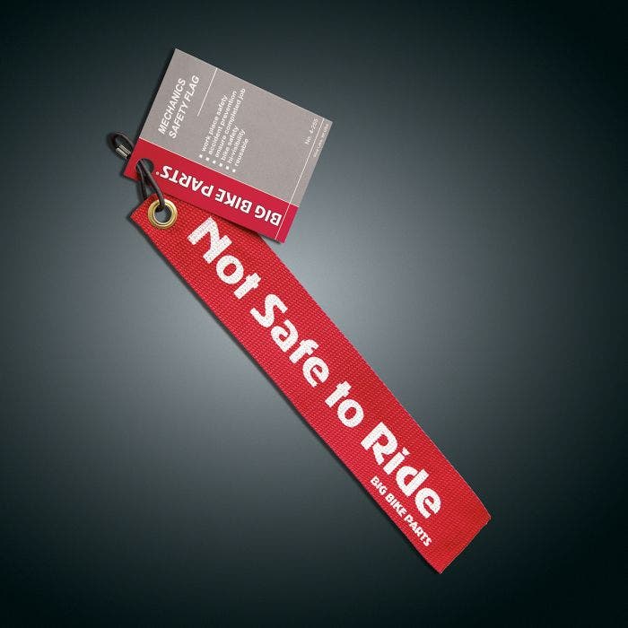 SAFETY TAG - NOT SAFE TO RIDE